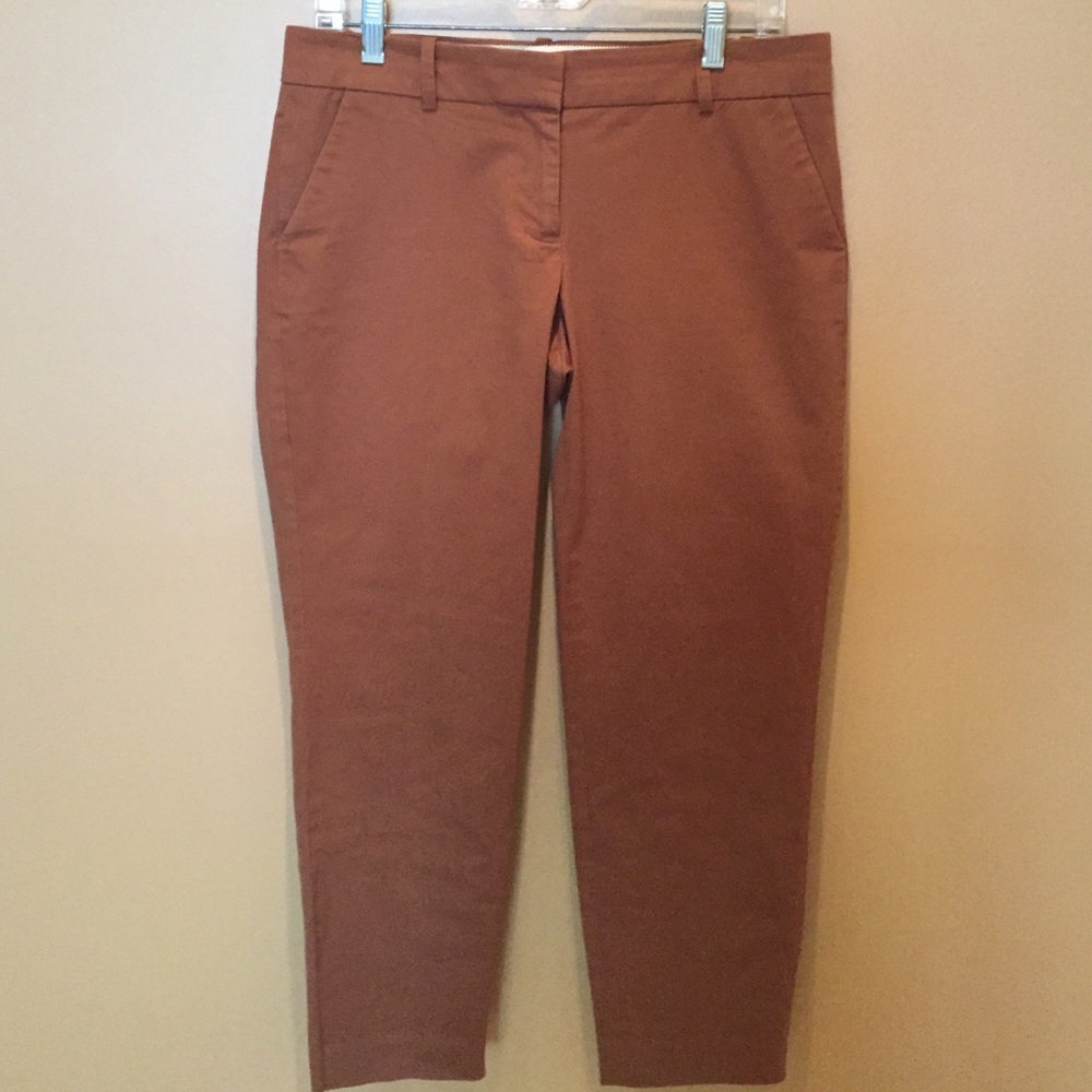 Jcrew cinnamon colored cropped chinos